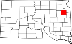 Karte von Codington County innerhalb von South Dakota