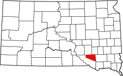 Karte von Douglas County innerhalb von South Dakota