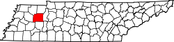 Karte von Carroll County innerhalb von Tennessee