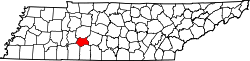 Karte von Lewis County innerhalb von Tennessee