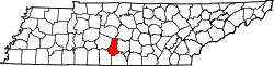 Karte von Marshall County innerhalb von Tennessee