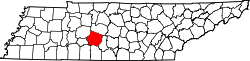 Karte von Maury County innerhalb von Tennessee