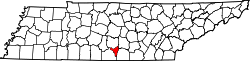 Karte von Moore County innerhalb von Tennessee