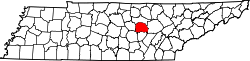 Karte von White County innerhalb von Tennessee