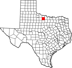 Karte von Archer County innerhalb von Texas