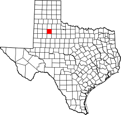 Karte von Crosby County innerhalb von Texas
