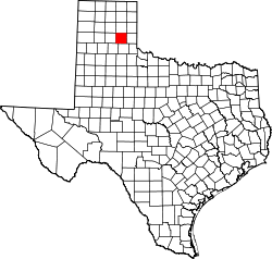 Karte von Donley County innerhalb von Texas