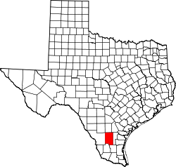 Karte von Duval County innerhalb von Texas