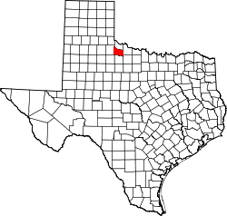 Karte von Foard County innerhalb von Texas