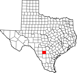 Karte von Frio County innerhalb von Texas