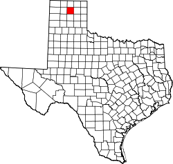 Karte von Hutchinson County innerhalb von Texas