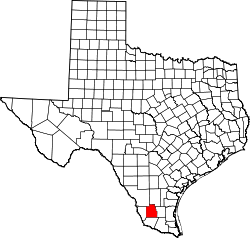 Karte von Jim Hogg County innerhalb von Texas