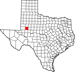 Karte von Martin County innerhalb von Texas