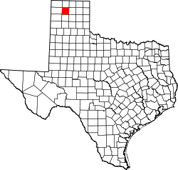 Karte von Moore County innerhalb von Texas