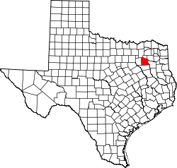 Karte von Van Zandt County innerhalb von Texas