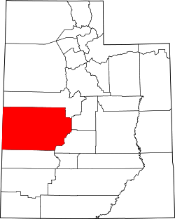 Karte von Millard County innerhalb von Utah
