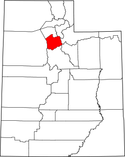 Karte von Salt Lake County innerhalb von Utah