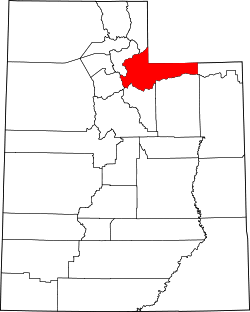 Karte von Summit County innerhalb von Utah