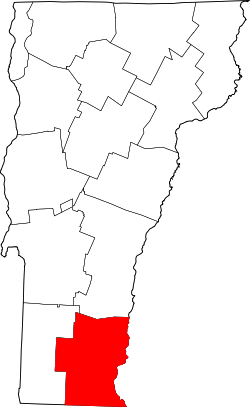 Karte von Windham County innerhalb von Vermont