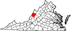 Karte von Bath County innerhalb von Virginia