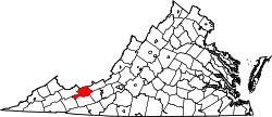 Karte von Bland County innerhalb von Virginia