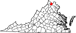 Karte von Clarke County innerhalb von Virginia