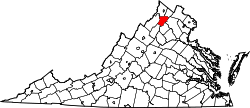 Karte von Warren County innerhalb von Virginia