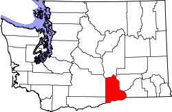 Karte von Benton County innerhalb von Washington