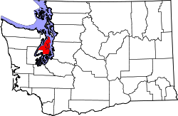 Karte von Kitsap County innerhalb von Washington