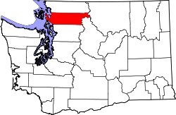 Karte von Skagit County innerhalb von Washington