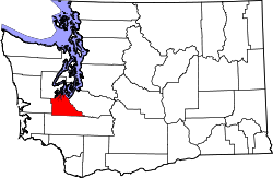 Karte von Thurston County innerhalb von Washington