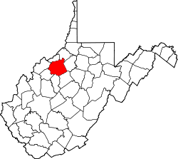 Karte von Ritchie County innerhalb von West Virginia