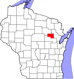 Karte von Menominee County innerhalb von Wisconsin