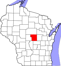 Karte von Portage County innerhalb von Wisconsin