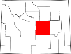 Karte von Natrona County innerhalb von Wyoming