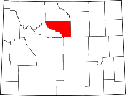 Karte von Washakie County innerhalb von Wyoming