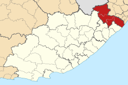 Map of the Eastern Cape with Alfred Nzo highlighted (2011).svg