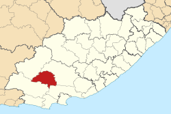 Map of the Eastern Cape with Ikwezi highlighted (2011).svg