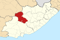 Map of the Eastern Cape with Inxuba Yethemba highlighted (2006).svg
