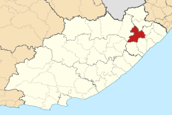 Map of the Eastern Cape with Mhlontlo highlighted (2006).svg