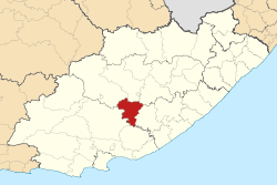 Map of the Eastern Cape with Nxuba highlighted (2006).svg