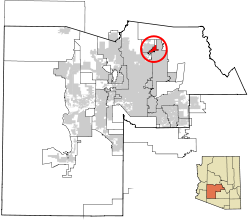 Maricopa County Incorporated and Planning areas Carefree highlighted.svg