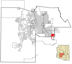 Maricopa County Incorporated and Planning areas Queen Creek highlighted.svg