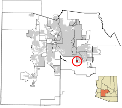 Maricopa County Incorporated and Planning areas Sun Lakes highlighted.svg