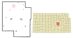 Marion County Kansas Incorporated and Unincorporated areas Tampa Highlighted.svg
