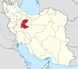 Lage der Provinz Markazi im Iran