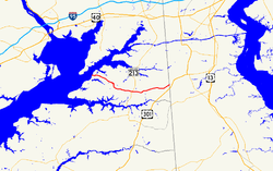 Karte der Maryland State Route 282