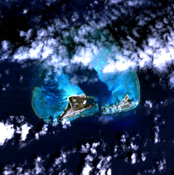 Satellitenbild des Midway-Atolls