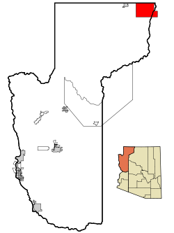 Mohave County Incorporated and Unincorporated areas Kaibab highlighted.svg