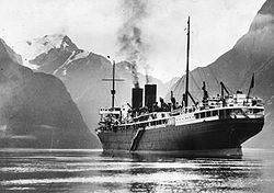 Die Monowai im Milford Sound, Februar 1933